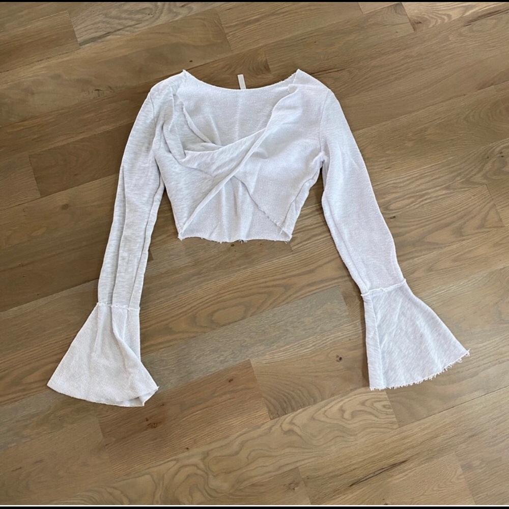 Free people long sleeve crop top